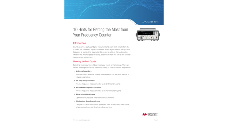 Choosing the Best Frequency Counter: 10 Hints